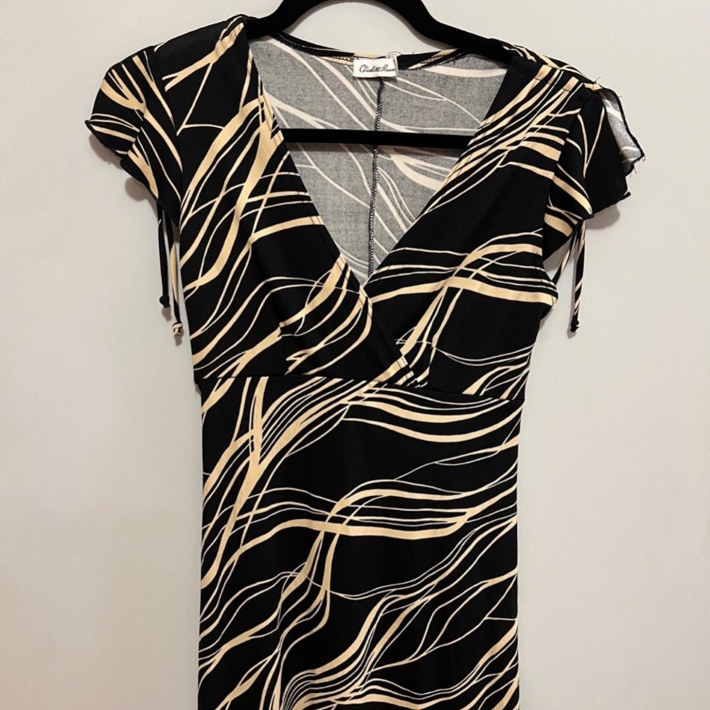 Charlotte Russe black and cream mini dress